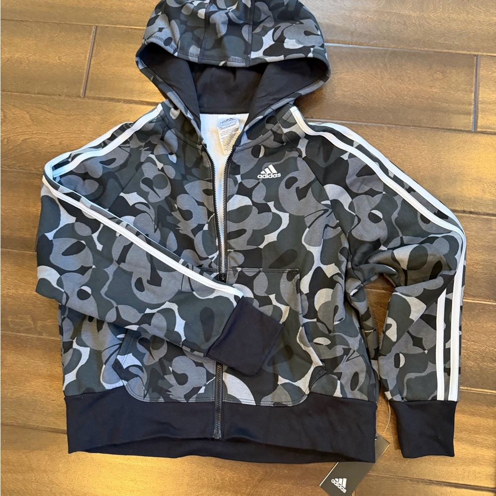ADIDAS ZIP UP HOODIE
